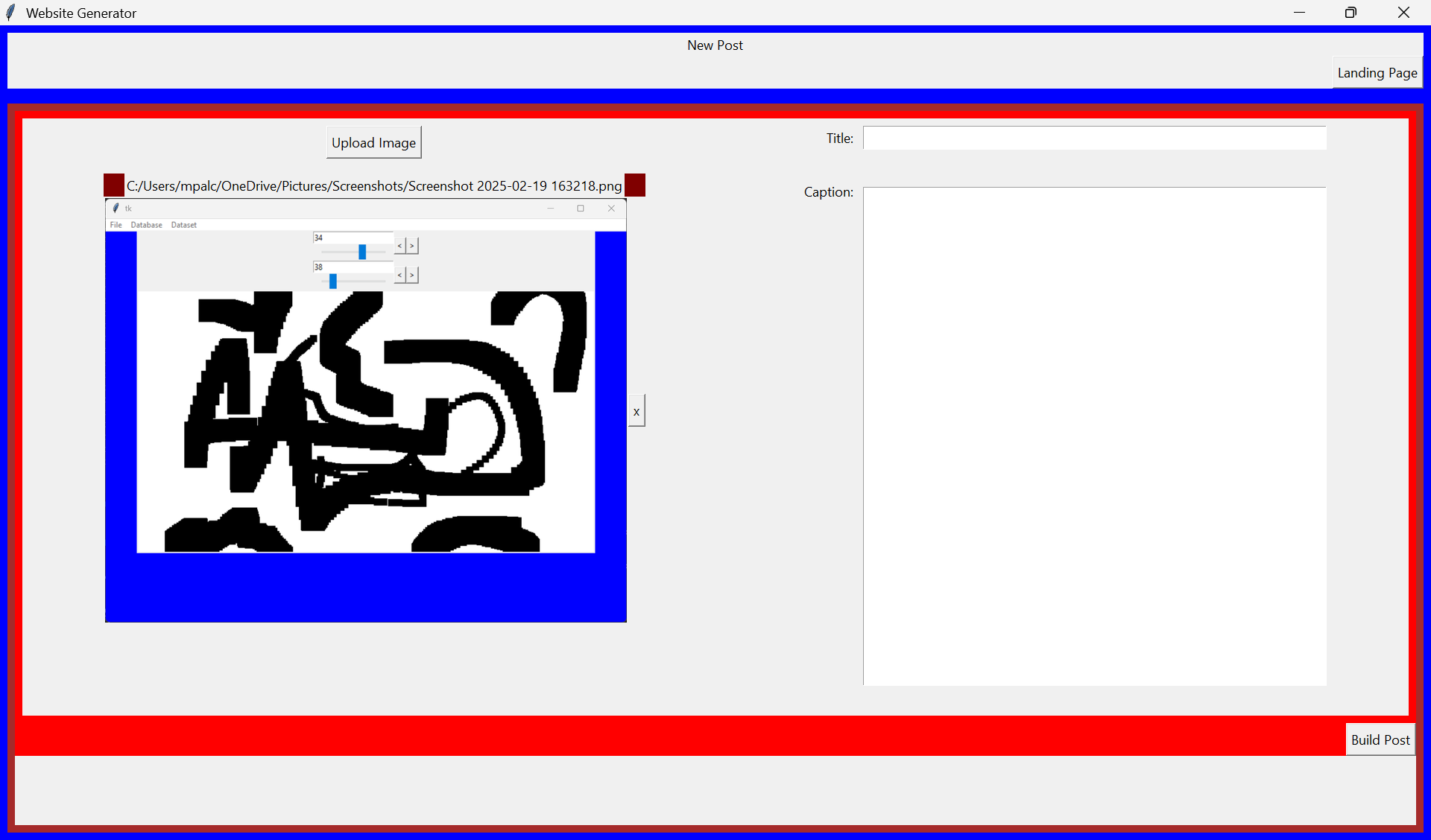 First Post Of Website Generator