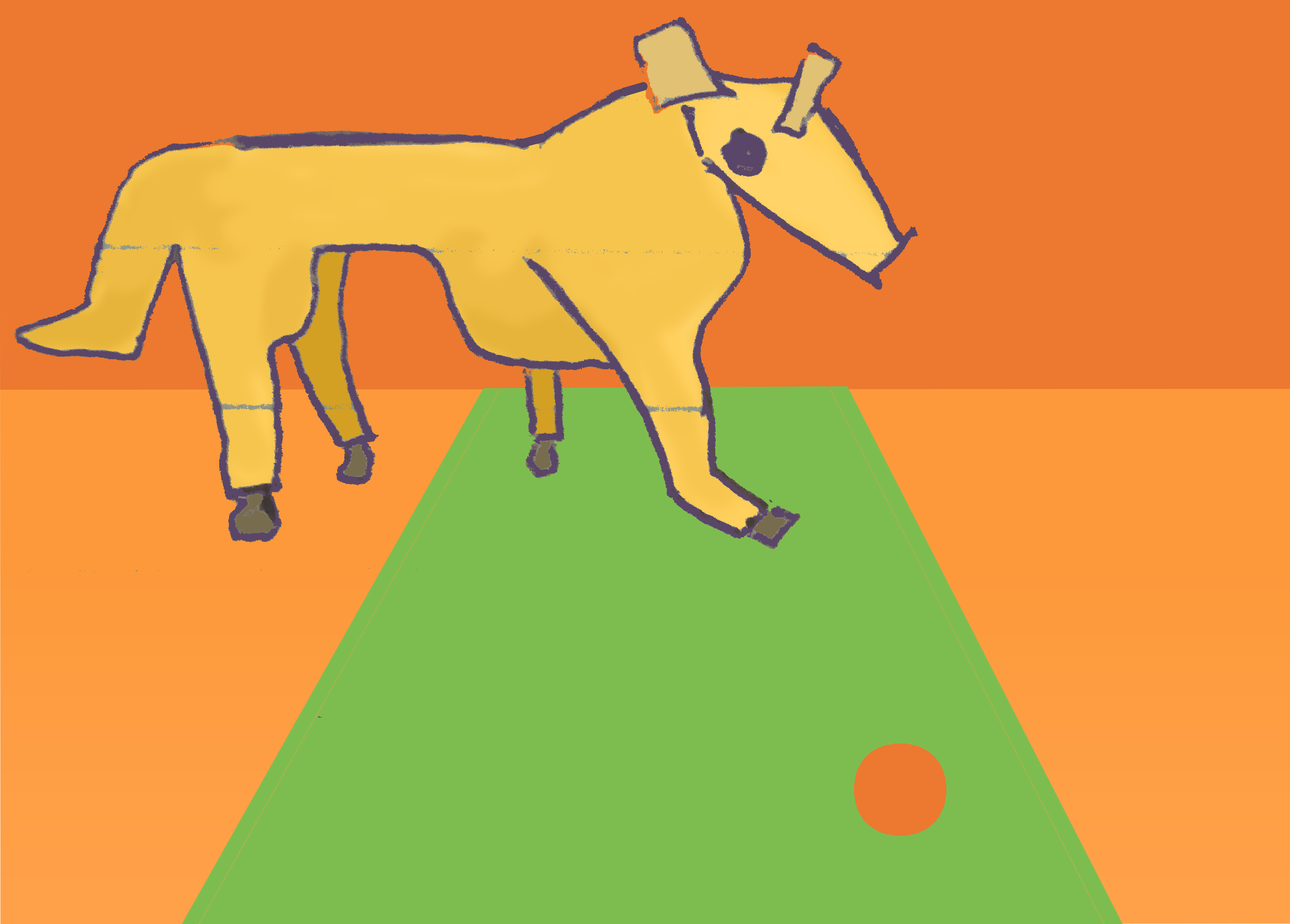 Dog with ball